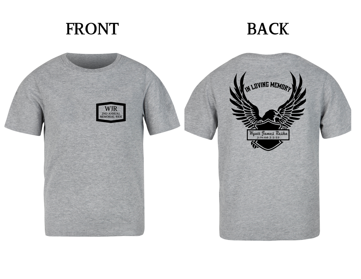 2nd Annual Wyatt Raska Memorial Ride T-shirt