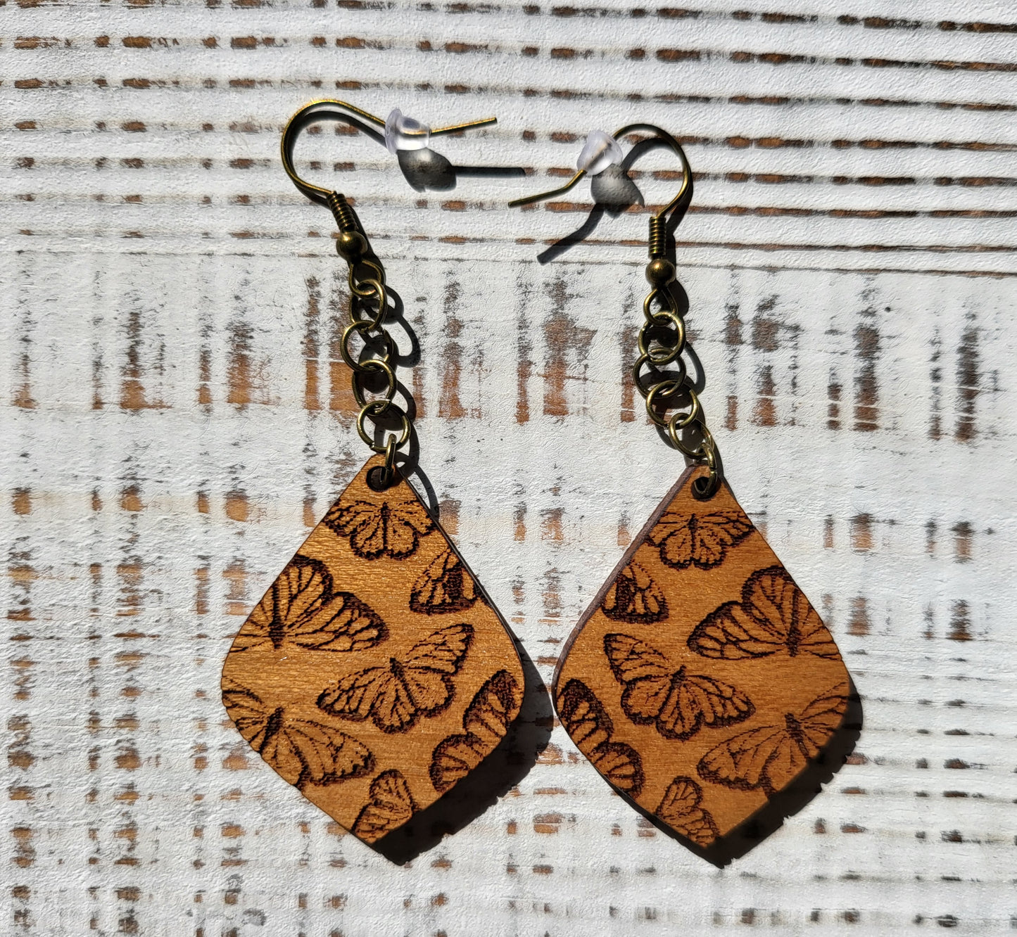 Butterfly dangle earrings