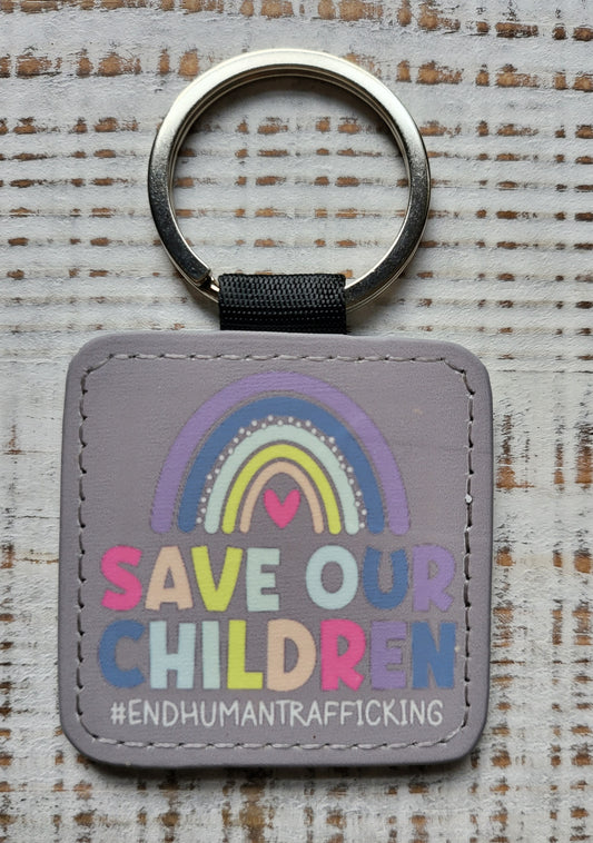 "Save Our Children" keychain