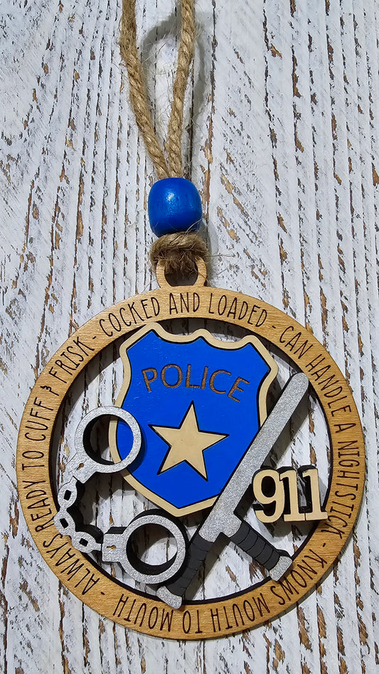 Funny Police Officer Ornament