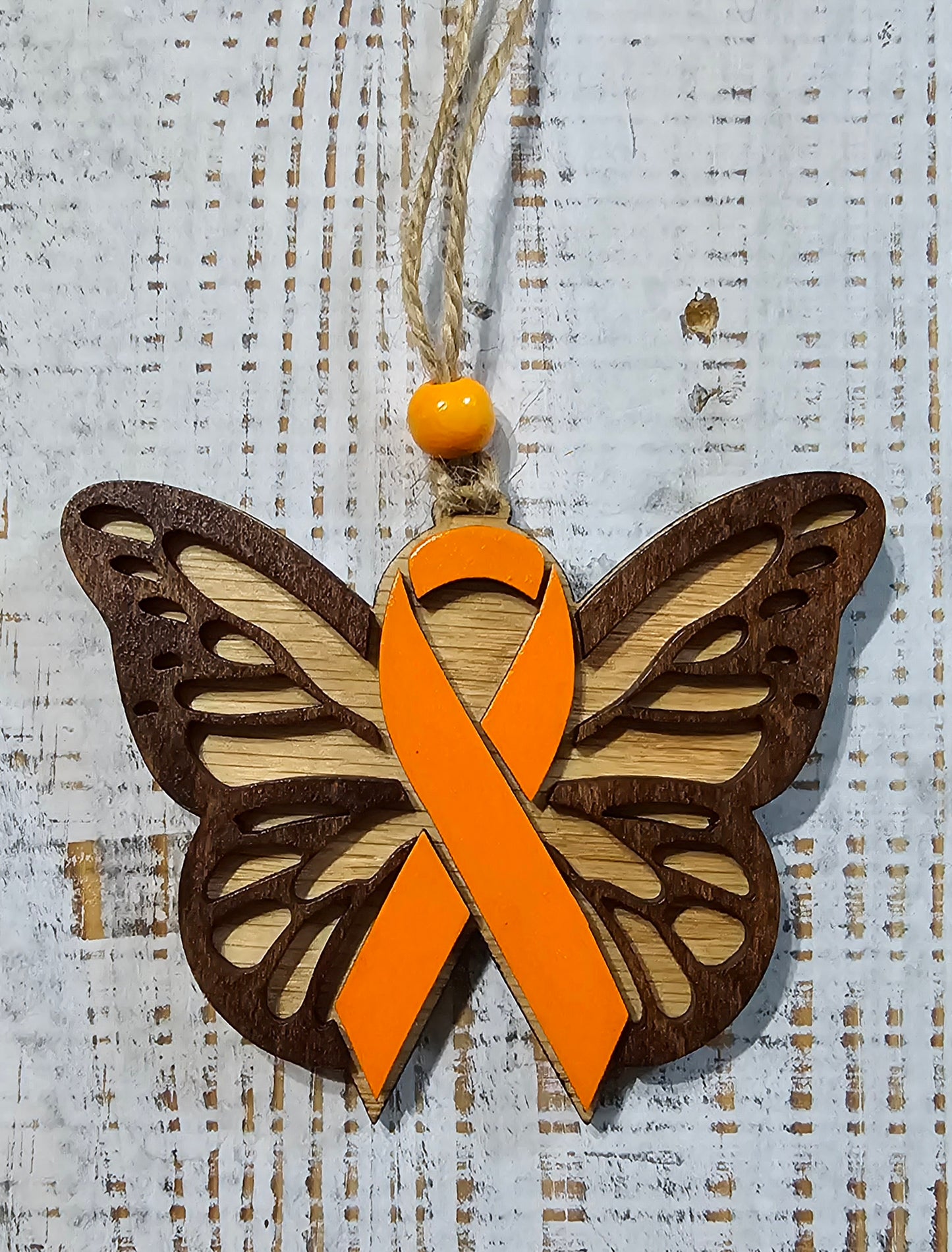 Butterfly Awareness ribbon ornament