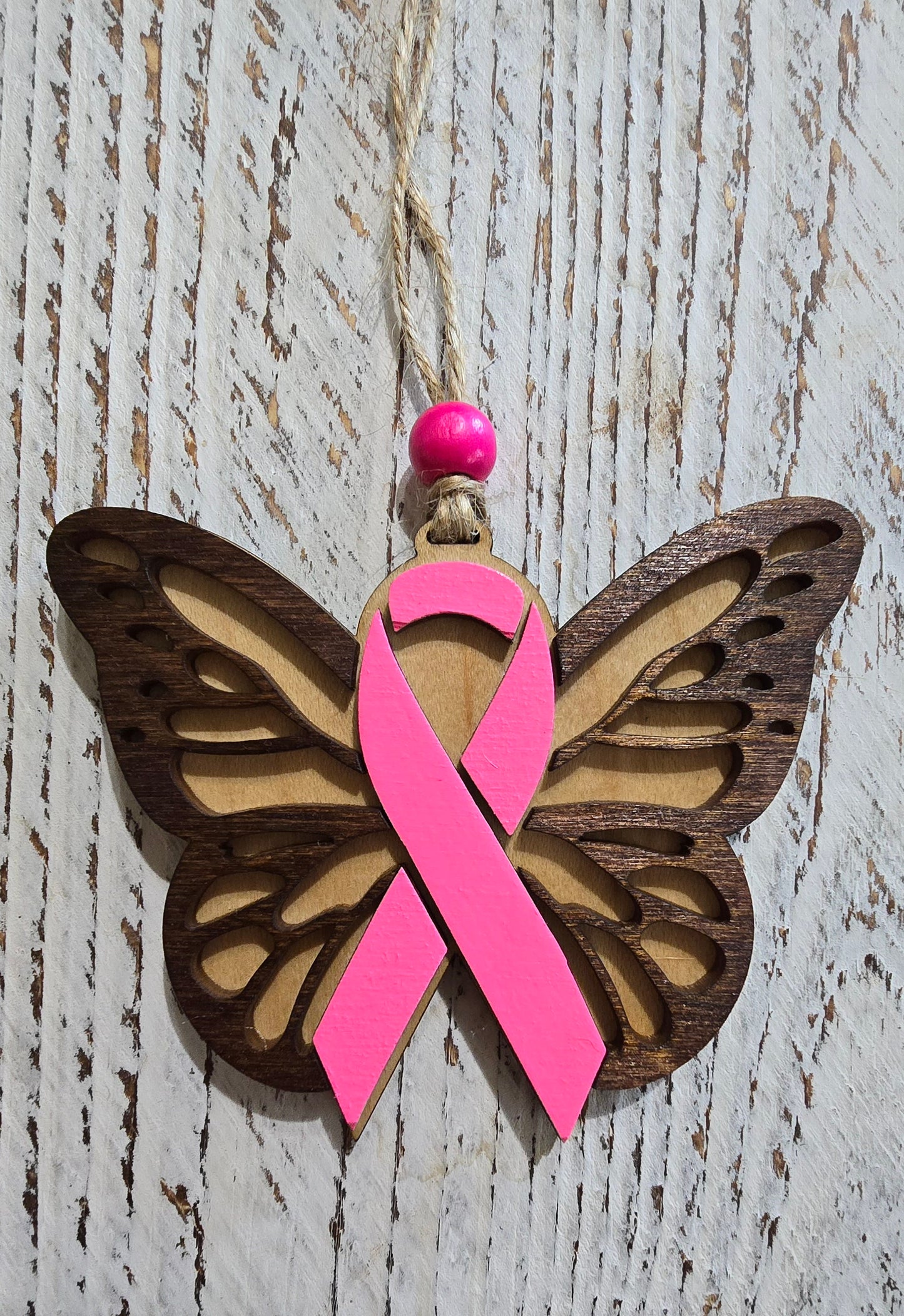 Butterfly Awareness ribbon ornament