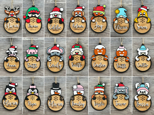 Personalized Christmas Character Ornaments