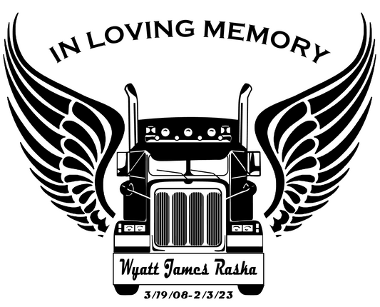 Wyatt Raska Memorial vinyl decal